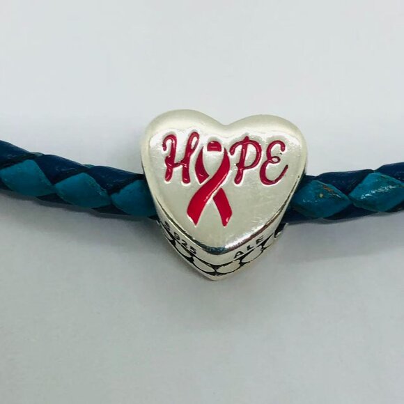 ✨✨Pandora Cancer Awareness Hope Pink Ribbon Heart Charm - Picture 1 of 5